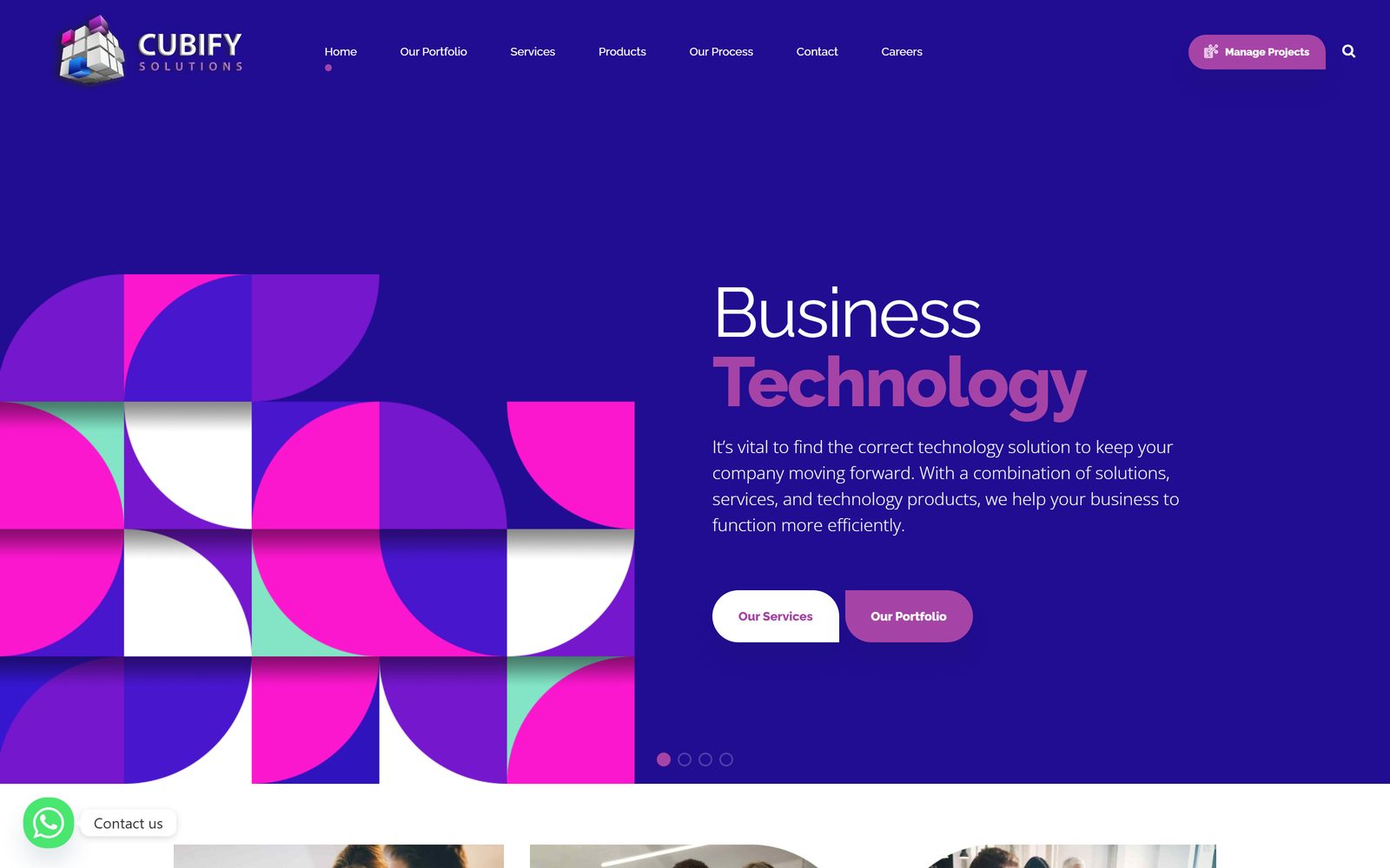 Cubify Solutions homepage