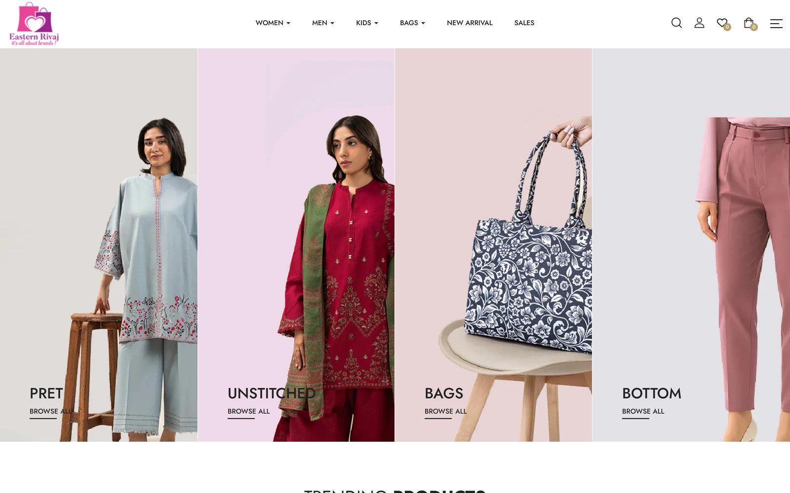 Eastern Rivaj homepage