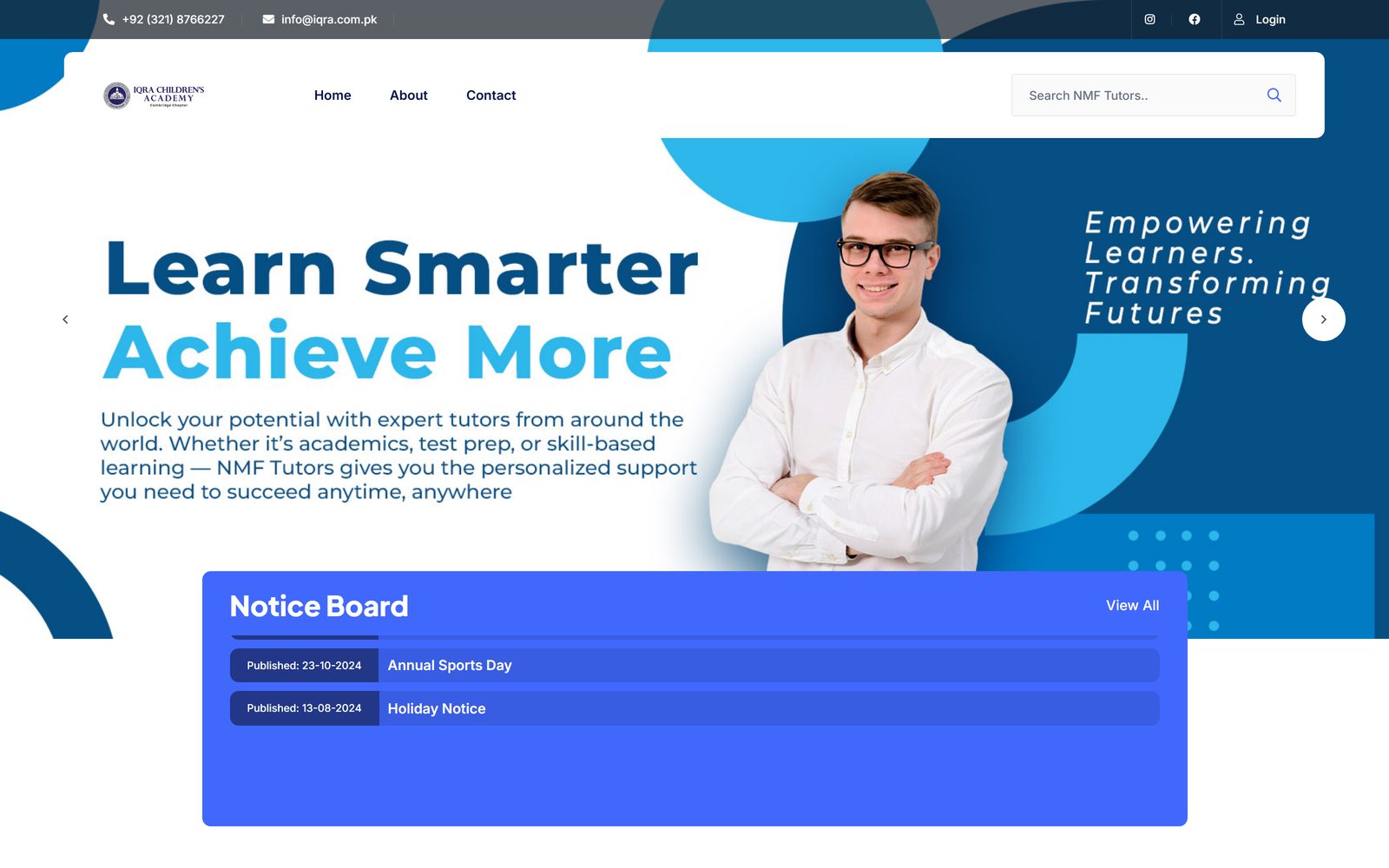 Iqra Childrens Academy homepage