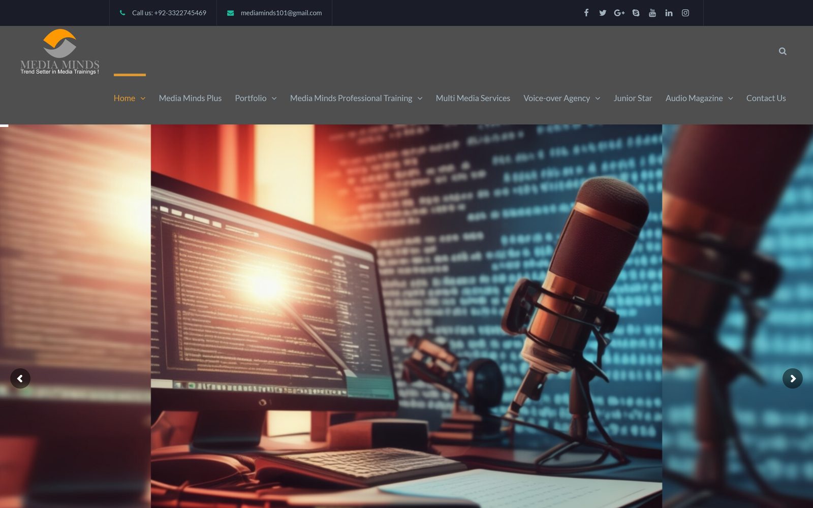 Media Minds homepage