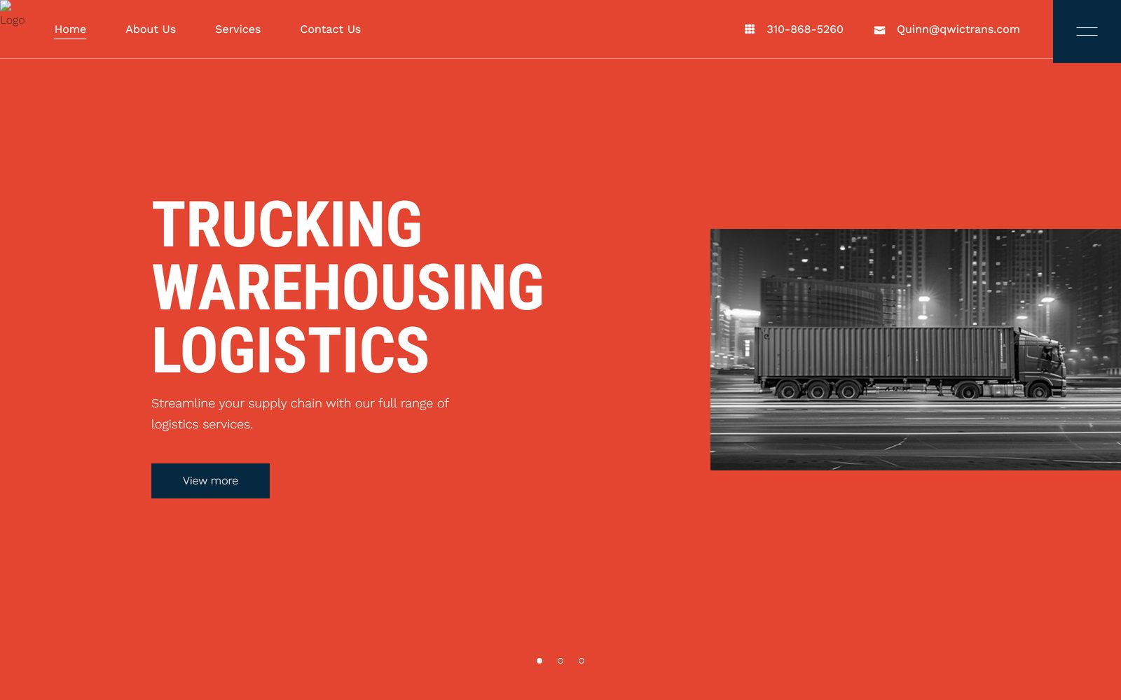 Qwic Trans homepage