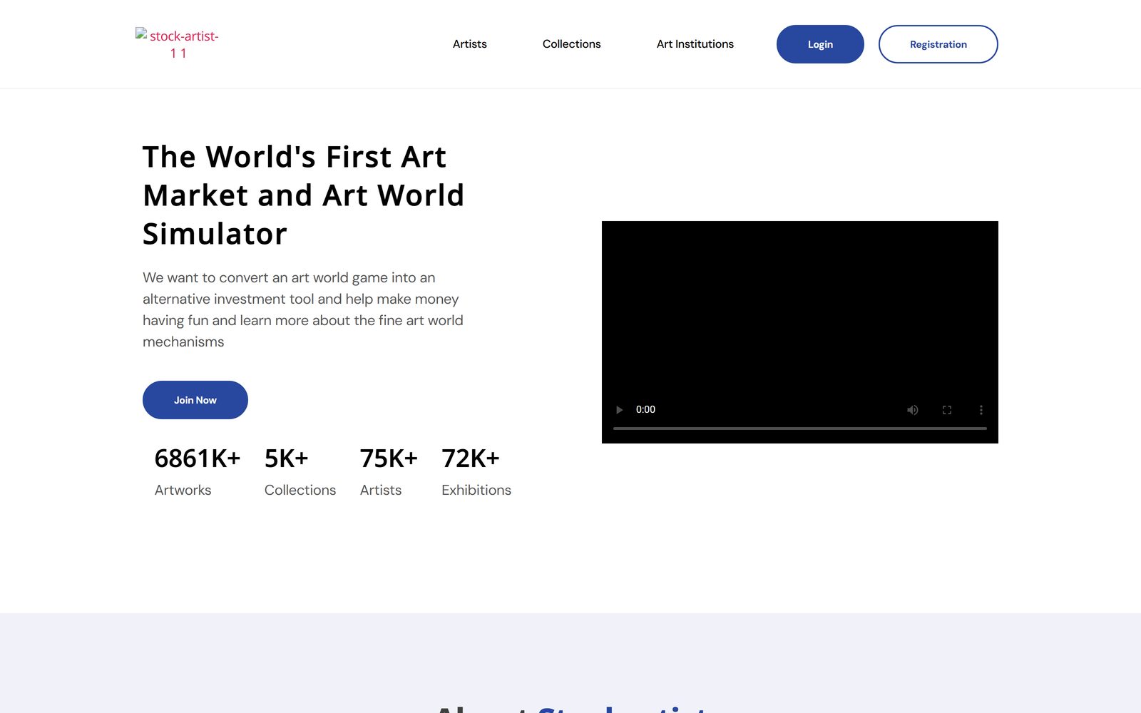 Stock Artist homepage