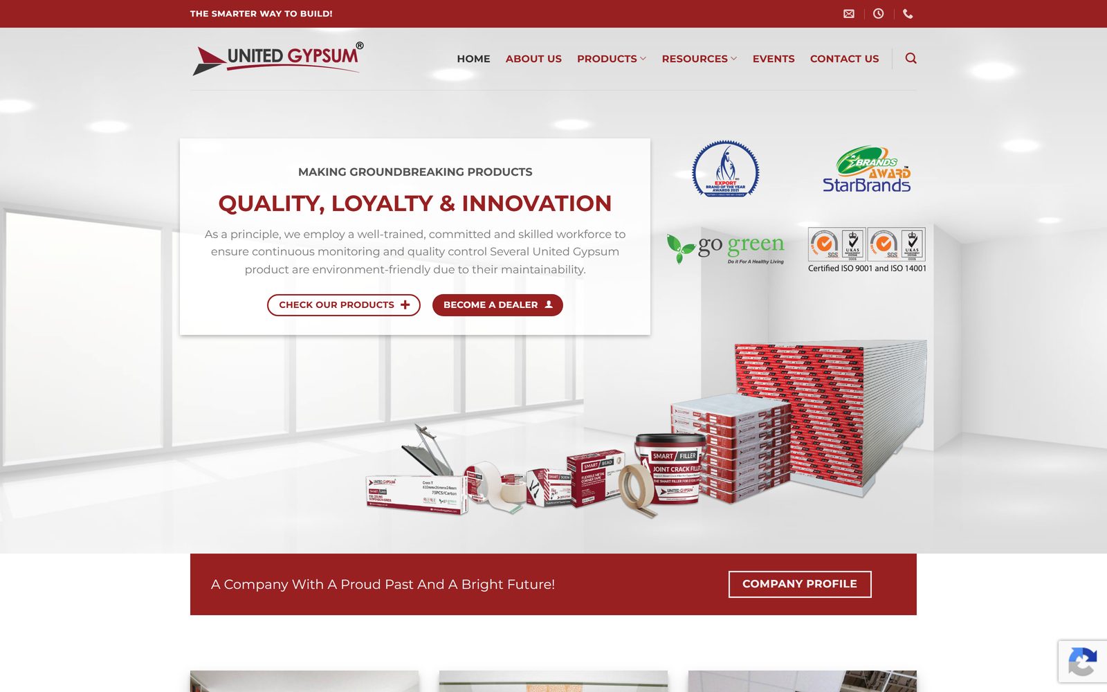 United Gypsum homepage
